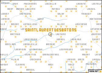 map of Saint-Laurent-des-Bâtons