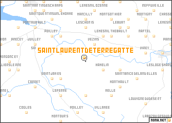 map of Saint-Laurent-de-Terregatte