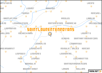 map of Saint-Laurent-en-Royans