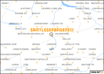 map of Saint-Léger-Bridereix