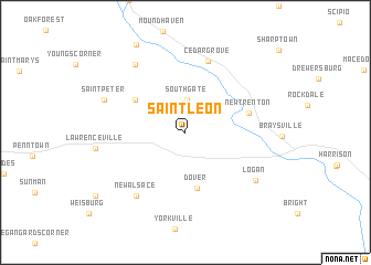 map of Saint Leon