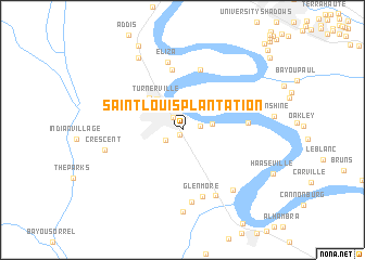 map of Saint Louis Plantation