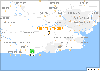 map of Saint Lythans