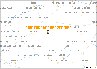 map of Saint-Mandé-sur-Brédoire