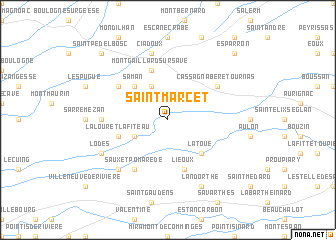 map of Saint-Marcet