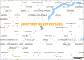 map of Saint-Martial-Entraygues