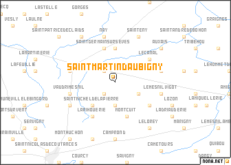 map of Saint-Martin-dʼAubigny