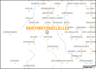 map of Saint-Martin-de-Clelles