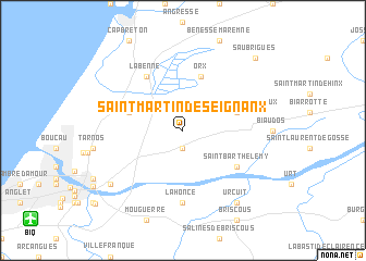 map of Saint-Martin-de-Seignanx