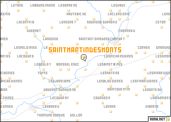 map of Saint-Martin-des-Monts