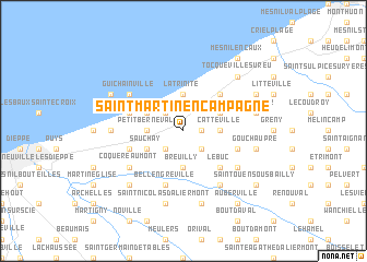 map of Saint-Martin-en-Campagne