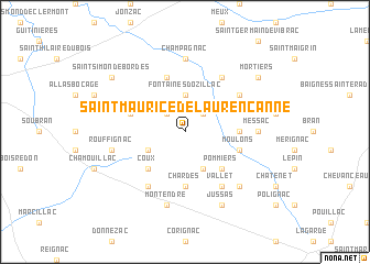 map of Saint-Maurice-de-Laurençanne