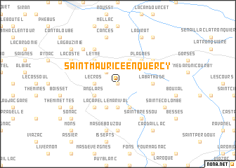map of Saint-Maurice-en-Quercy