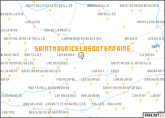 map of Saint-Maurice-la-Souterraine