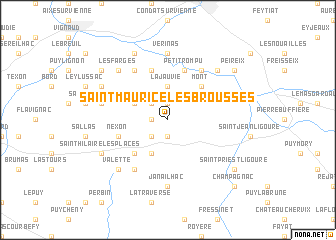 map of Saint-Maurice-les-Brousses