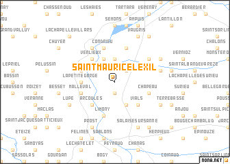 map of Saint-Maurice-lʼExil