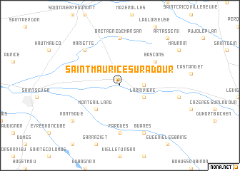 map of Saint-Maurice-sur-Adour