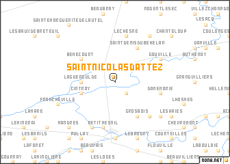 map of Saint-Nicolas-dʼAttez