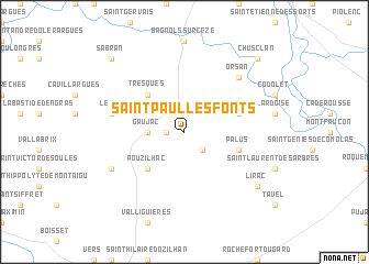 map of Saint-Paul-les-Fonts