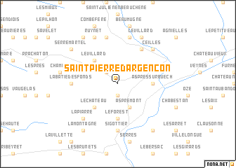 map of Saint-Pierre-dʼArgençon