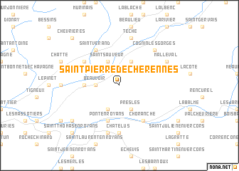 map of Saint-Pierre-de-Chérennes