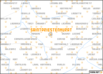 map of Saint-Priest-en-Murat