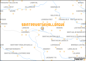 map of Saint-Privat-de-Vallongue