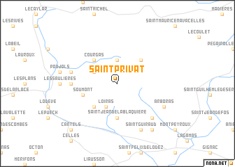map of Saint-Privat