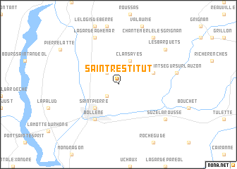 map of Saint-Restitut