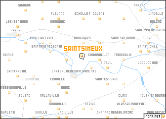 map of Saint-Simeux