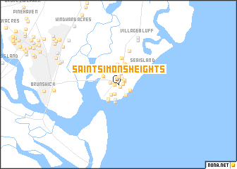 map of Saint Simons Heights