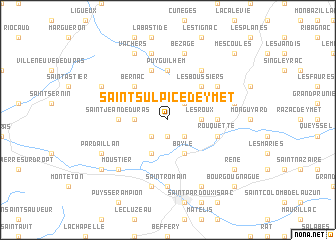 map of Saint-Sulpice-dʼEymet