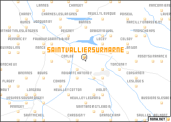 map of Saint-Vallier-sur-Marne