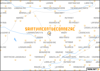 map of Saint-Vincent-de-Connezac