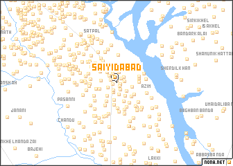 map of Saiyidābād