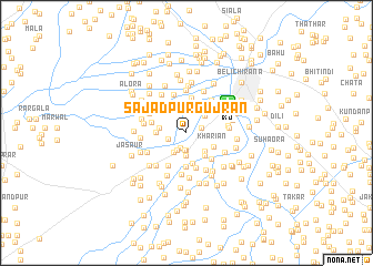 map of Sajādpur Gujrān