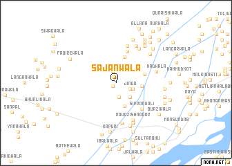 map of Sajanwāla