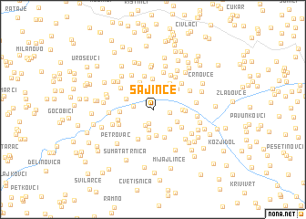 map of Šajince