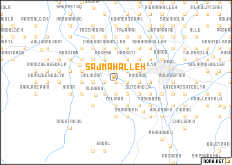 map of Saj Maḩalleh