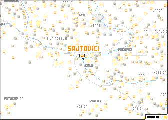 map of Sajtovići