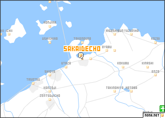 map of Sakaidechō