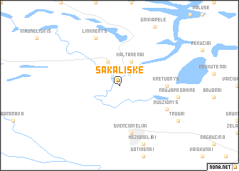 map of Šakališkė