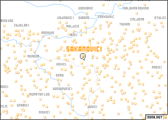 map of Šakanovići