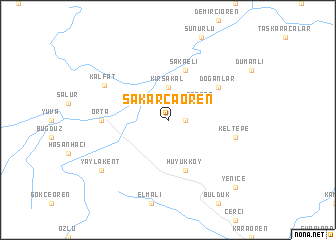 map of Sakarcaören