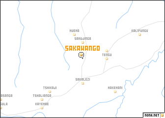 map of Sakawango