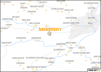 map of Sakhanskiy