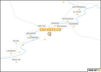 map of Sakhareva
