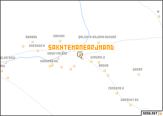 map of Sākhtemān-e Arjmand