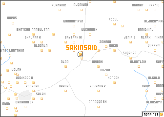 map of Sākin Sa‘īd