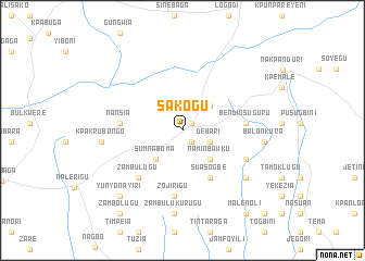 map of Sakogu